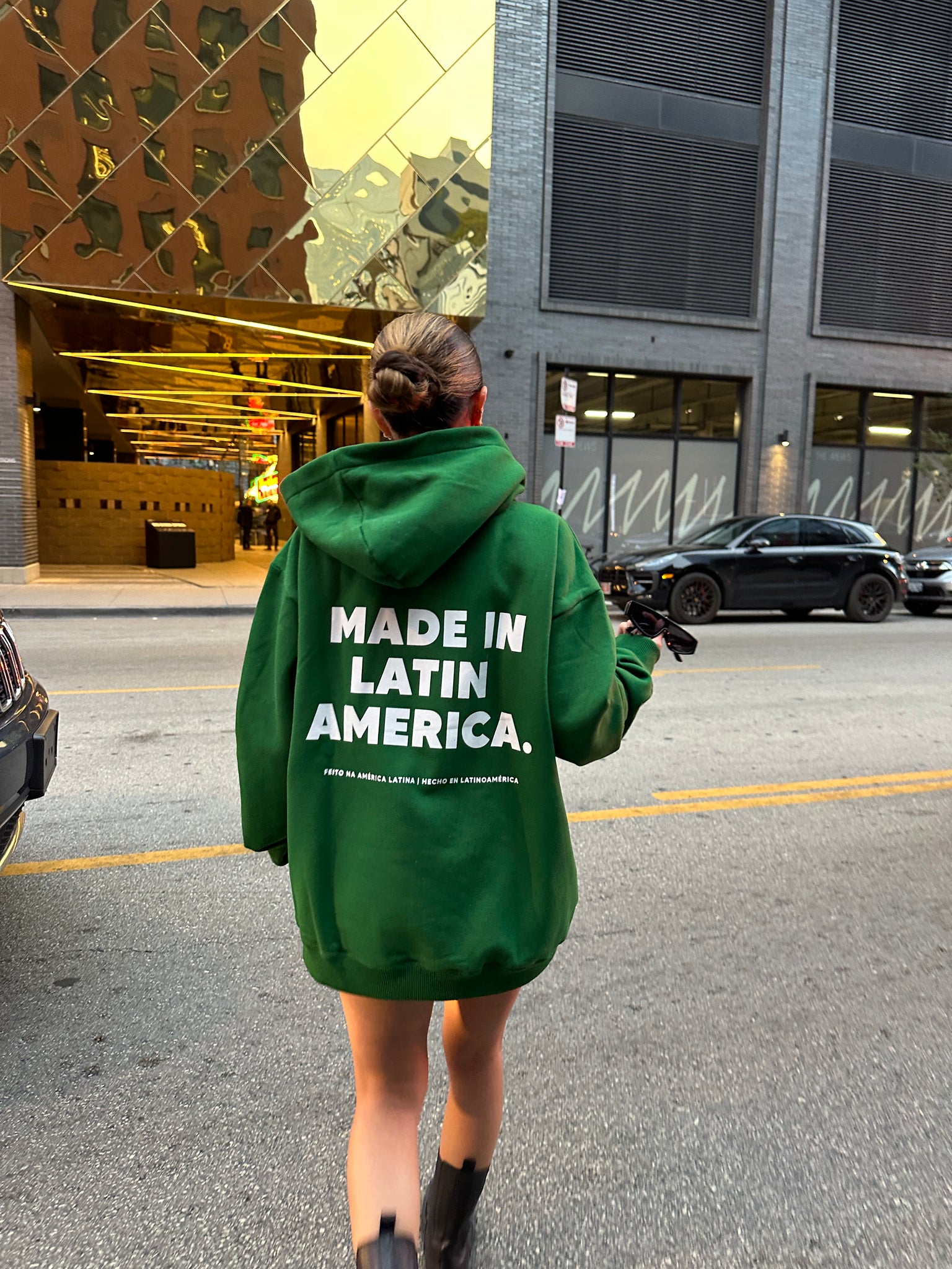 Made in Latin America Green Oversized Hoodie