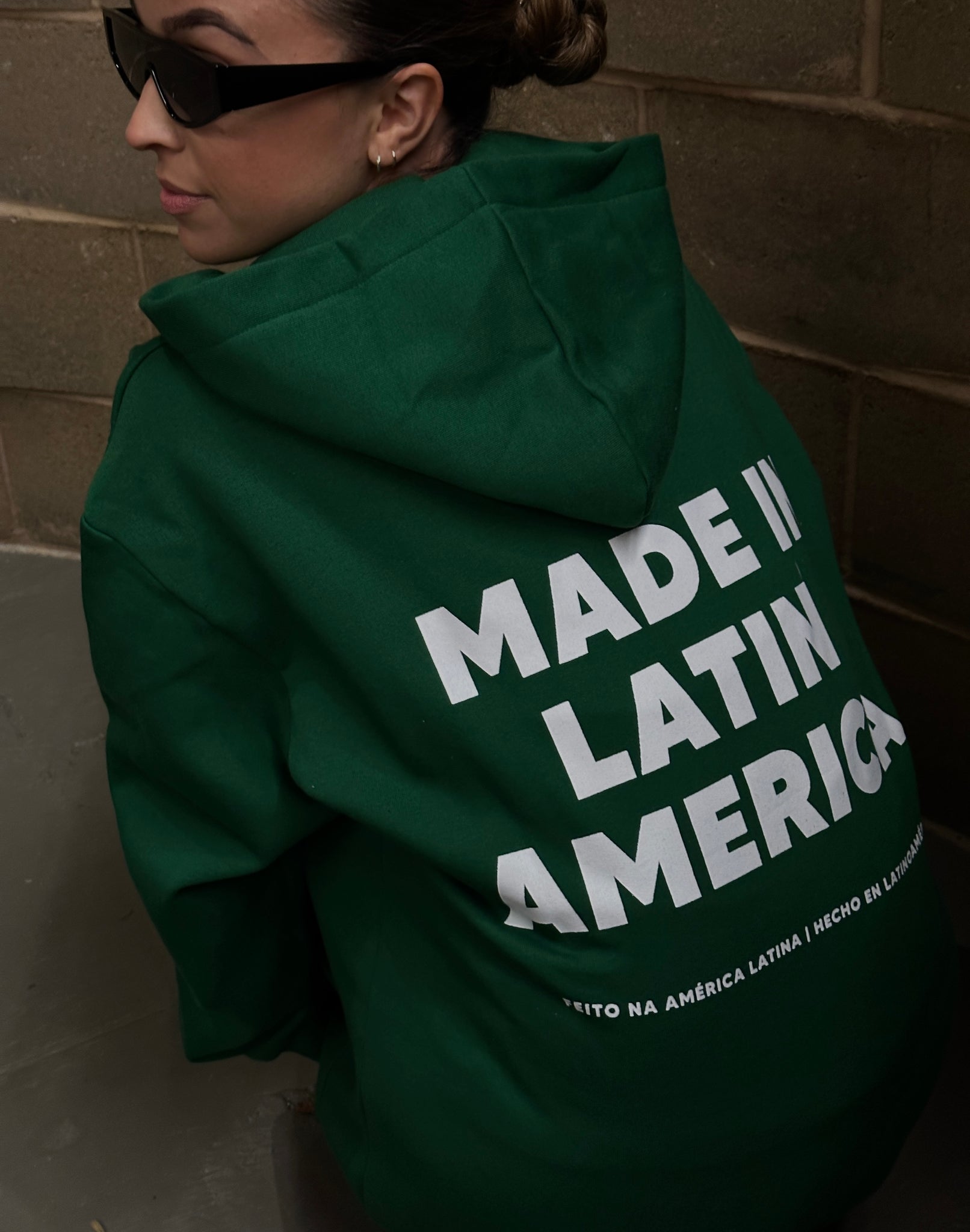 Made in Latin America Green Oversized Hoodie