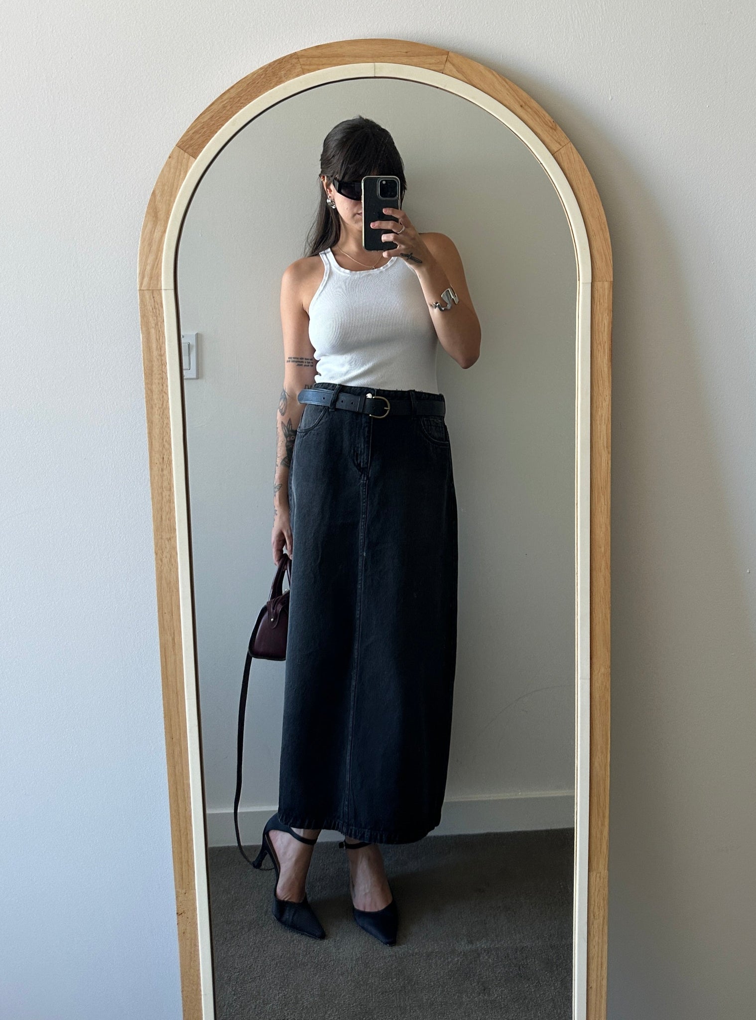 Midi Denim Skirt