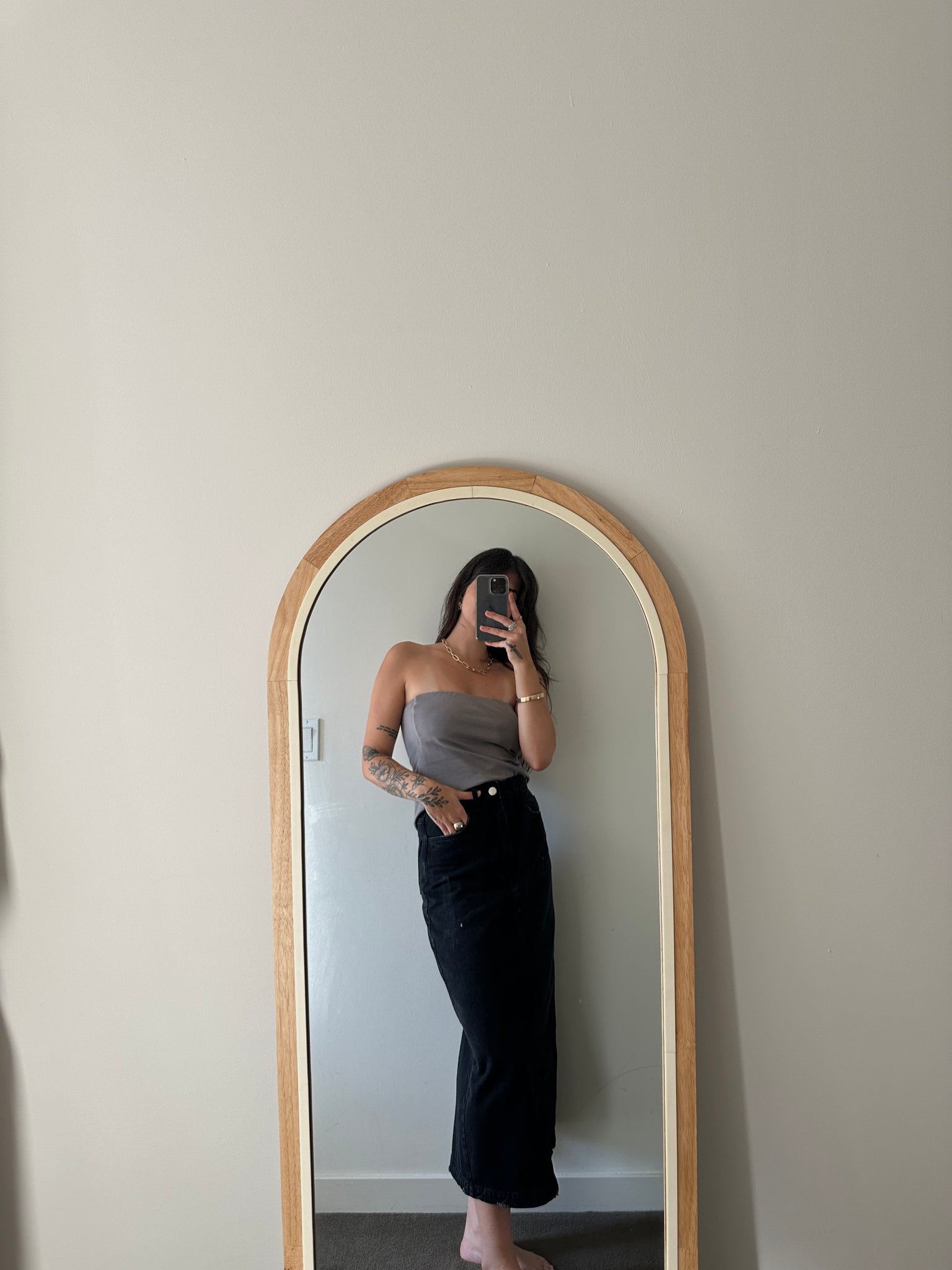 Midi Denim Skirt