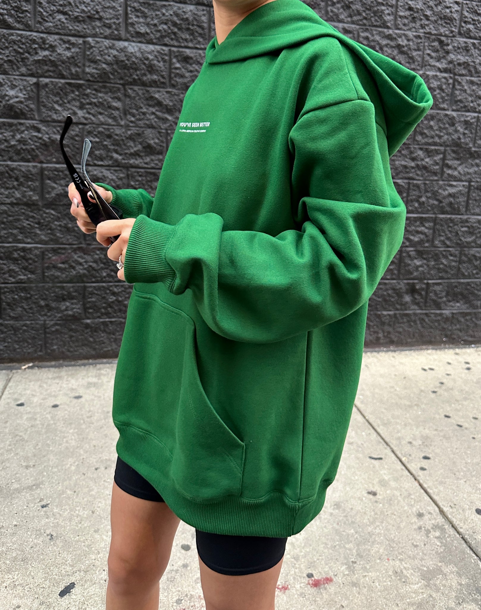 Made in Latin America Green Oversized Hoodie